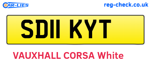 SD11KYT are the vehicle registration plates.