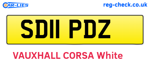 SD11PDZ are the vehicle registration plates.