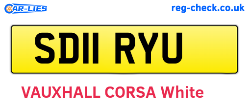 SD11RYU are the vehicle registration plates.