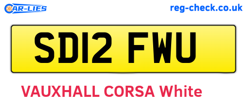 SD12FWU are the vehicle registration plates.