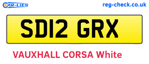 SD12GRX are the vehicle registration plates.