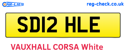 SD12HLE are the vehicle registration plates.