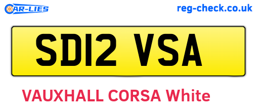 SD12VSA are the vehicle registration plates.