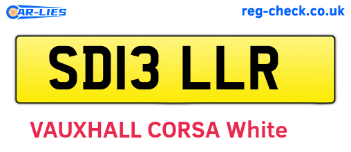SD13LLR are the vehicle registration plates.