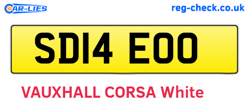 SD14EOO are the vehicle registration plates.