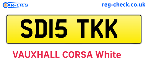 SD15TKK are the vehicle registration plates.