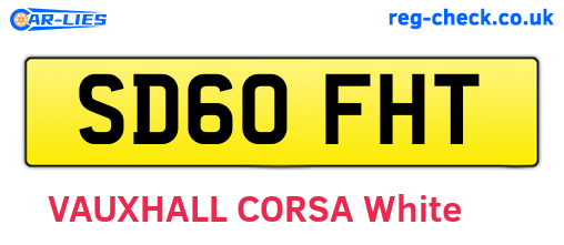 SD60FHT are the vehicle registration plates.