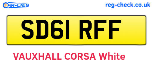 SD61RFF are the vehicle registration plates.