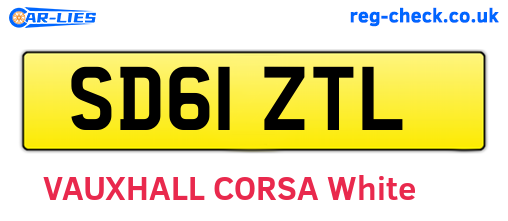 SD61ZTL are the vehicle registration plates.
