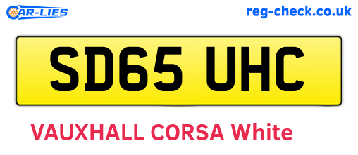SD65UHC are the vehicle registration plates.