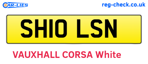 SH10LSN are the vehicle registration plates.