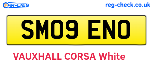 SM09ENO are the vehicle registration plates.