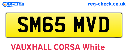 SM65MVD are the vehicle registration plates.