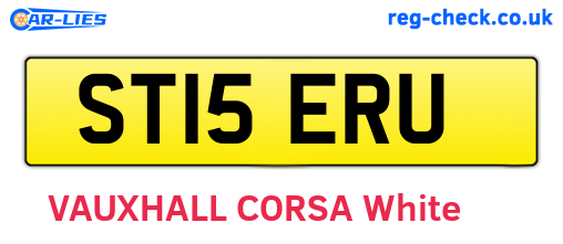 ST15ERU are the vehicle registration plates.