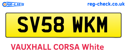 SV58WKM are the vehicle registration plates.