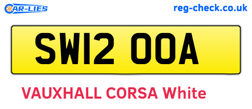 SW12OOA are the vehicle registration plates.
