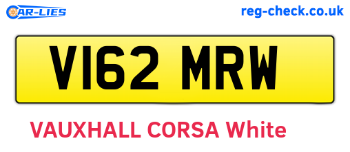 V162MRW are the vehicle registration plates.