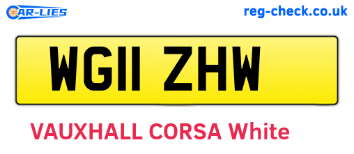 WG11ZHW are the vehicle registration plates.