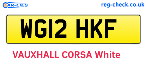 WG12HKF are the vehicle registration plates.