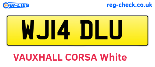 WJ14DLU are the vehicle registration plates.