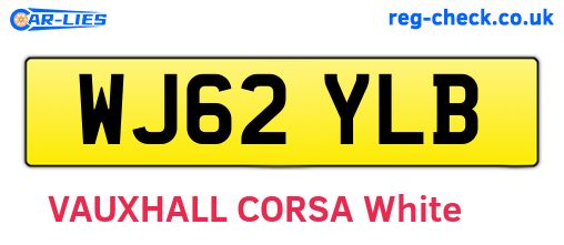WJ62YLB are the vehicle registration plates.