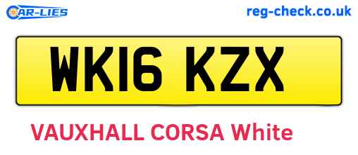 WK16KZX are the vehicle registration plates.