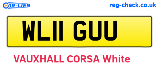 WL11GUU are the vehicle registration plates.