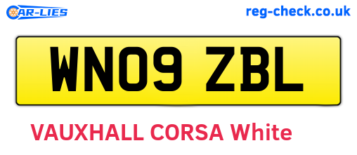WN09ZBL are the vehicle registration plates.