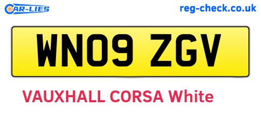 WN09ZGV are the vehicle registration plates.
