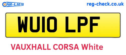 WU10LPF are the vehicle registration plates.