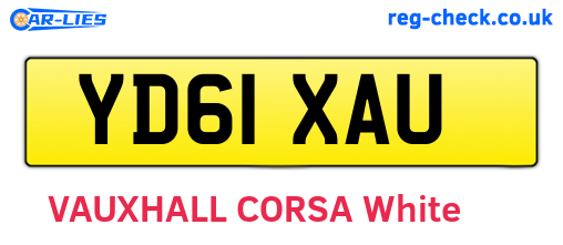 YD61XAU are the vehicle registration plates.