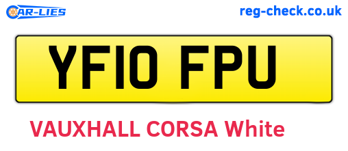 YF10FPU are the vehicle registration plates.