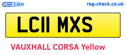 LC11MXS are the vehicle registration plates.
