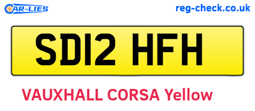 SD12HFH are the vehicle registration plates.