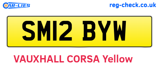 SM12BYW are the vehicle registration plates.