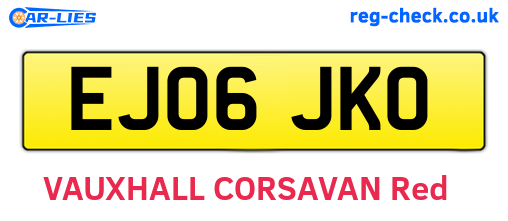 EJ06JKO are the vehicle registration plates.