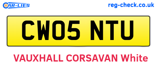 CW05NTU are the vehicle registration plates.
