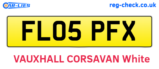 FL05PFX are the vehicle registration plates.