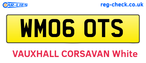 WM06OTS are the vehicle registration plates.