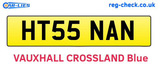 HT55NAN are the vehicle registration plates.