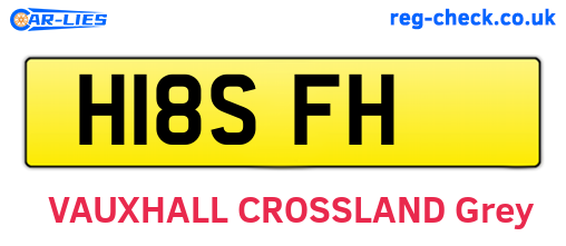 H18SFH are the vehicle registration plates.