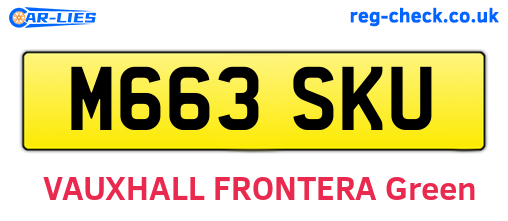 M663SKU are the vehicle registration plates.