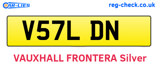 V57LDN are the vehicle registration plates.