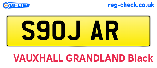 S90JAR are the vehicle registration plates.