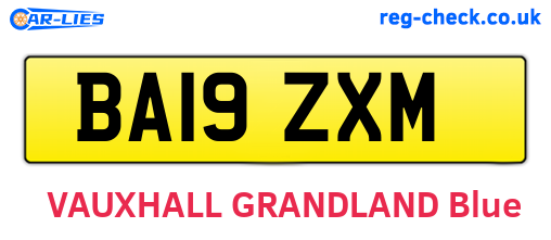 BA19ZXM are the vehicle registration plates.