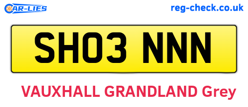 SH03NNN are the vehicle registration plates.