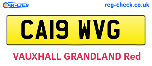 CA19WVG are the vehicle registration plates.