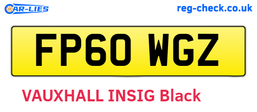 FP60WGZ are the vehicle registration plates.