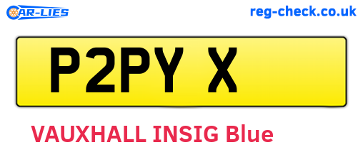 P2PYX are the vehicle registration plates.