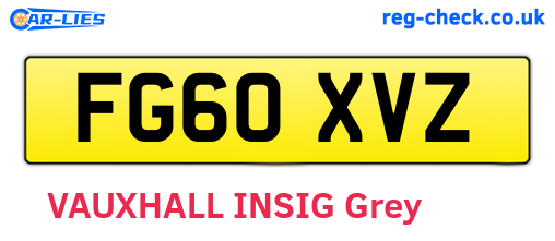 FG60XVZ are the vehicle registration plates.